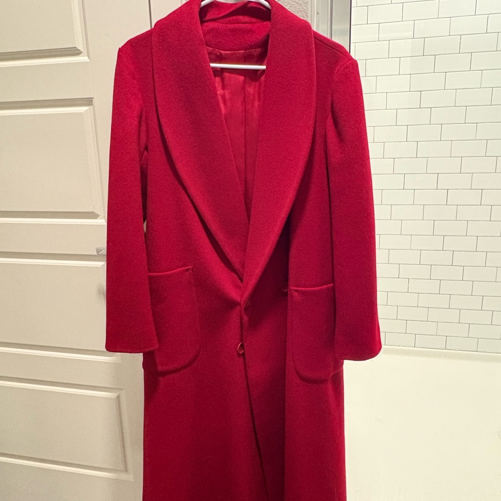 Brita Vibrant Red Trench Coat